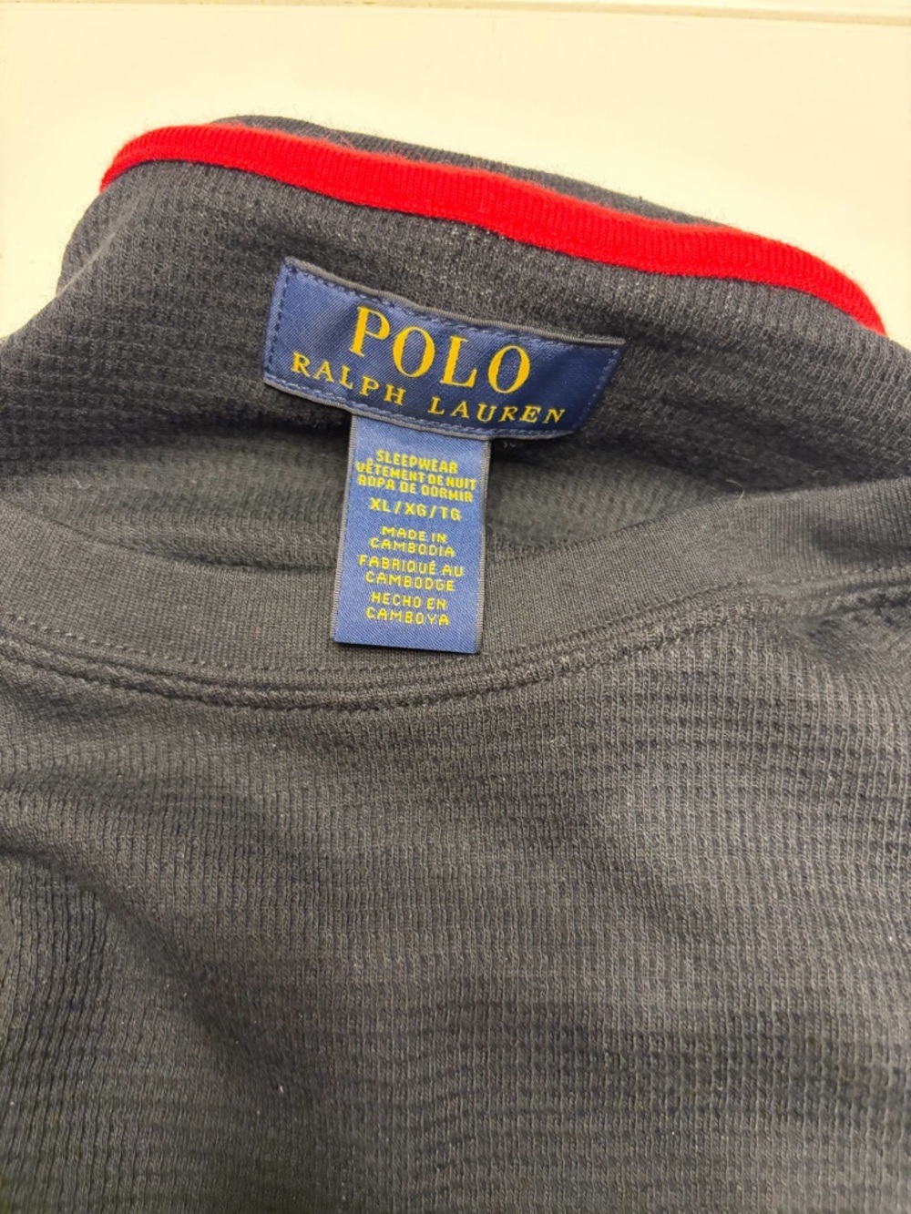 Polo by Ralph Lauren Men’s Crew Neck Long Sleeve Shirt - Black - Picture 2 of 4